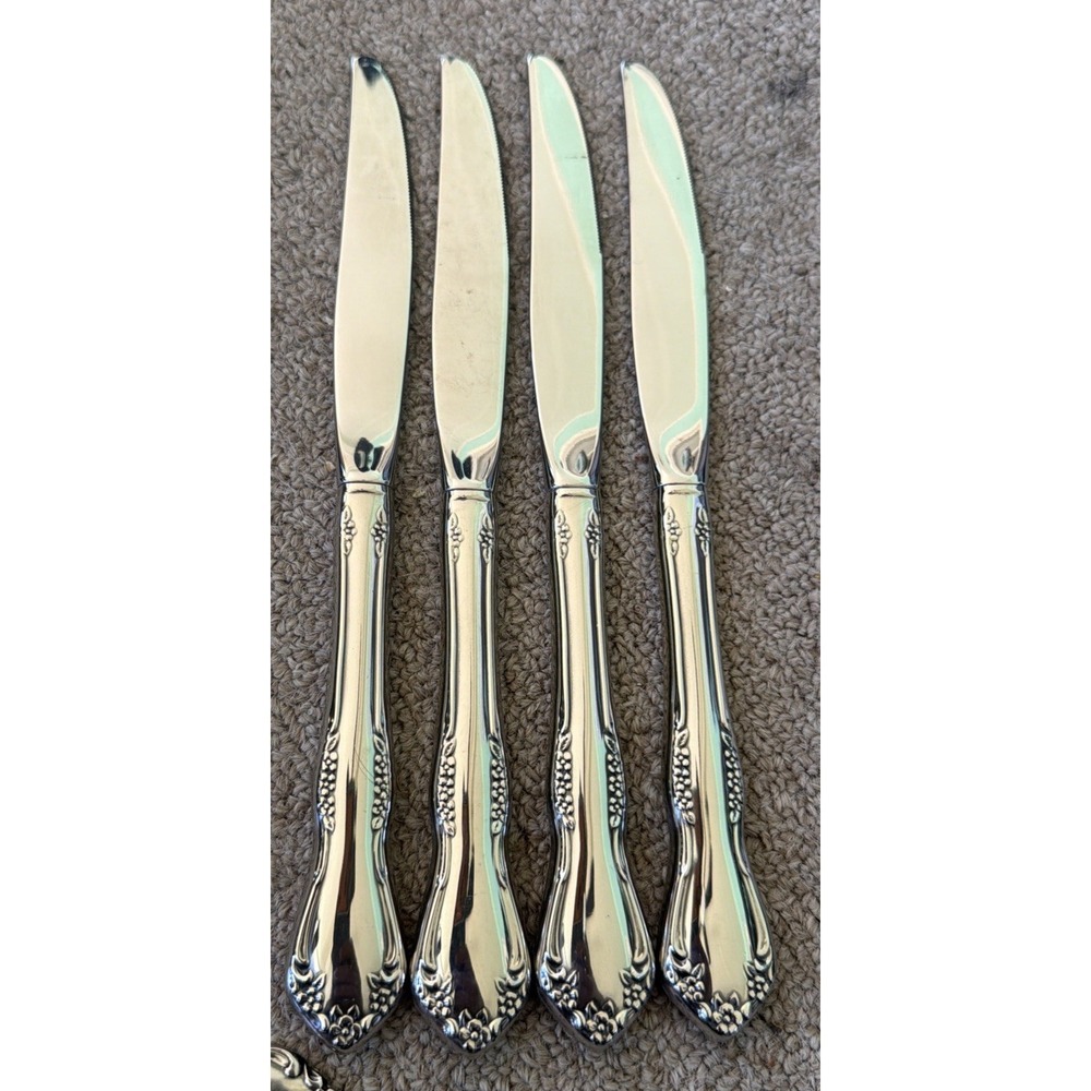 Lot of 12 Wm A Rogers Oneida LTD Mansfield Amadeus Deluxe Stainless Flatware EUC - Picture 4 of 14